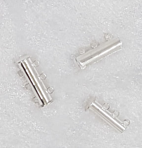 CLASPS - MAGNETIC - BRASS - SILVER COLOUR SIDE LOCK CLASP