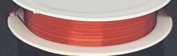 WIRE - COPPER CORE - 24G (0.5MM) RED/ORANGE COLOUR