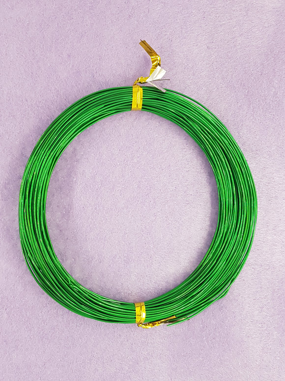 WIRE - ALUMINIUM - 20G (.8MM) FOREST GREEN COLOUR