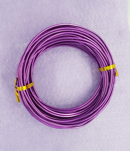 WIRE - ALUMINIUM - 12G (2MM) PURPLE COLOUR